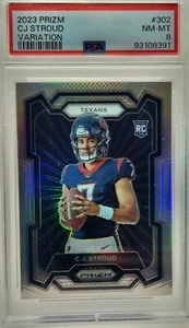 CJ Stroud 2023 Panini Prizm Variation #302 Silver Prizm Rookie RC - PSA 8 - Picture 1 of 2