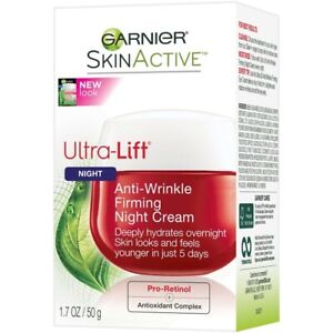 Garnier SkinActive Ultra-Lift Anti-Wrinkle Firming Night Cream 1.7 oz. Box