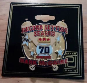 Mark McGwire Lapel Pin Homerun Record 70 Homeruns Home Run 70th Peter David - Picture 1 of 5