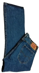 Men's 42X32 Levi Strauss 501 Button Fly Blue Jeans - Picture 1 of 15