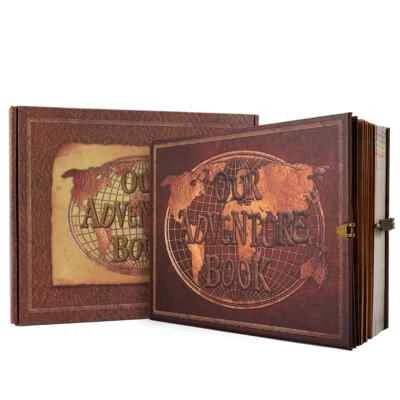 180 Page DIY Travel Photo Album Our Adventure Book Leather Retro Photo Album - Image 1 of 4