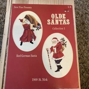 Olde Babbo Natale Collezione 1 libro modello punto croce contato Contiene 2 Vintage L-8 - Foto 1 di 3