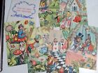 Cartoline illustrate favole Alice nel paese delle meraviglie e altre anni 60