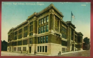 PORTLAND ORLINCOLN HIGH SCHOOL VINTAGE  POSTCARD 052521 Q - Picture 1 of 2