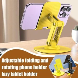 Metal 360° Rotating Mobile Phone Holder Foldable Desktop Support W7 Mobile  V8P2 - Picture 1 of 23