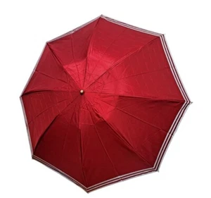 Burberry Folding Umbrella Parasol, Rain Umbrella, Logo, Red, From Japan - Picture 1 of 8