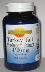 Turkey Tail Mushroom Extract 4500mg 180 Capsules - Picture 1 of 2