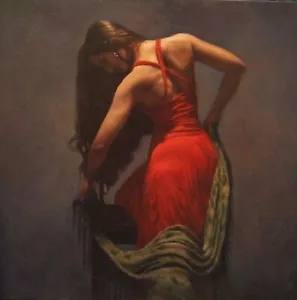 ZOPT0225 100% Handmade Painted Dancing Woman Portrait Oil Painting Art On Canvas - Picture 1 of 1