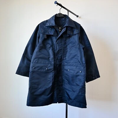 Engineered Garments "Duster Coat" nylon satin navy, made in USA, oversized "XS" - Image 1 of 4