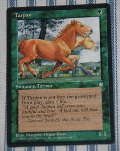 Vintage Magic the Gathering - Tarpan - Ice Age Green Creature - Picture 1 of 2