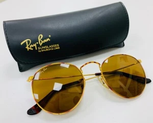 RAY BAN VINTAGE B&L USA B-15 ROUND METAL TORTUGA NEAR MINT - Imagen 1 de 12