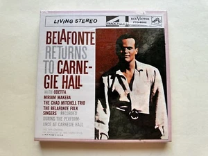 Belafonte Returns To Carnegie 7" Cine Reel-To-Reel 7 ½ ips 4-Track Stereo SEALED - Imagen 1 de 3