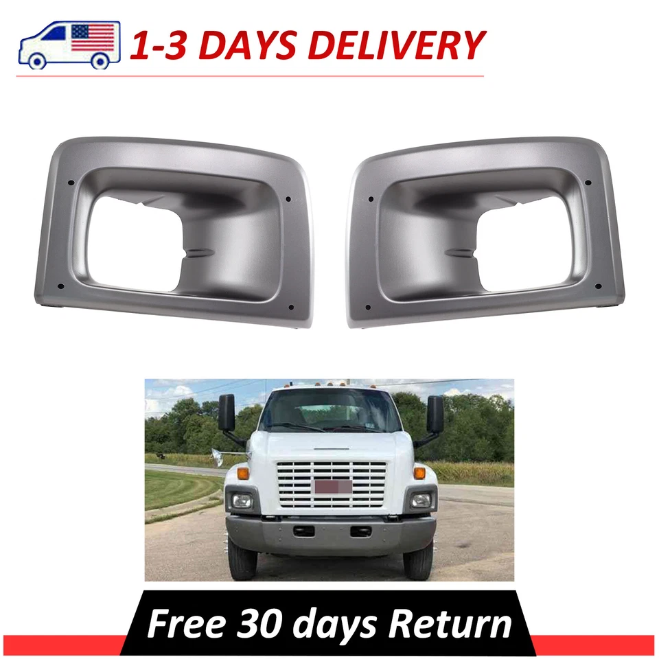 Borde bisel faro izquierdo y derecho para 03-09 C6500 C7500 C8500 15173202 15173201 Foto 1 de 4