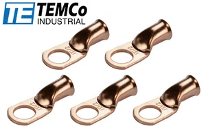 Lote de 5 1 AWG 1/2" Anillo de orificio Terminal Terminal Lug Cobre desnudo Calibre sin aislamiento - Imagen 1 de 7