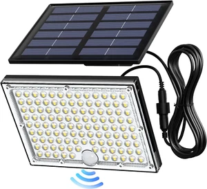 JACKYLED Solar Lights Outdoor with Motion Sensor, 113LED Cool White Solar Flood - Picture 1 of 7