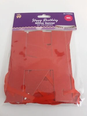 Banner de feliz cumpleaños 5"H x 4,75"L para decoraciones de fiesta Foto 1 de 4