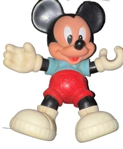 Walt Disney Mickey Mouse Movable Shoes 9" Plastic Figure - Picture 1 of 9