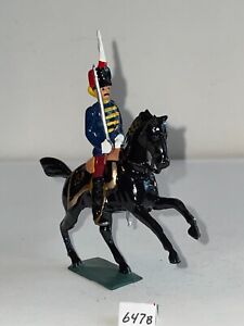 Britains Lead Toy Soldiers #647 Eleventh Hussar Officer Rearing Horse