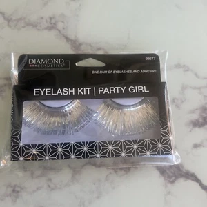 DIAMOND COSMETICS Silver Party Girl EYELASH KIT WITH ADHESIVE SEALED #98677 - Picture 1 of 5