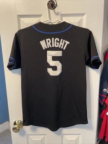 David Wright New York Mets baseball Majestic boys black jersey size Large Cover