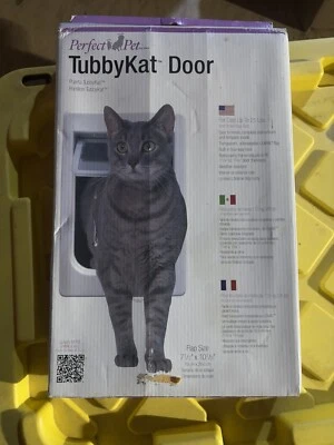 PERFECT PET TubbyKat Door w/4 Way Lock & Lexan Flap For Cats Up To 25lbs.  - Image 1 of 2