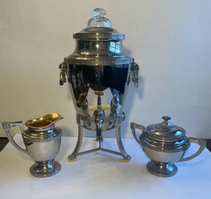 Antique 1921 Universal Landers Frary Clark Coffee Percolator Creamer Sugar. - Picture 1 of 17