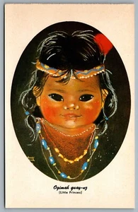 Postcard Canada c1970s Children of The North  Ogimah Quay-nz A/S Audrey Oppel - Picture 1 of 2
