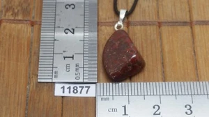 Pendentif JASPE + cordon reglable mineraux pierre roulée reiki bijou - Bild 1 von 1