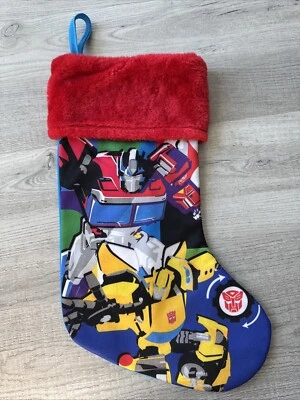 Medias de Navidad Transformers 2022 Optimus Prime Bumblebee puño de piel sintética Ruz Foto 1 de 4