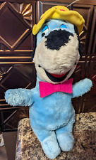 Vintage 1980 Hanna Barbera Plush Huckleberry Hound Blue Dog Stuffed Animal