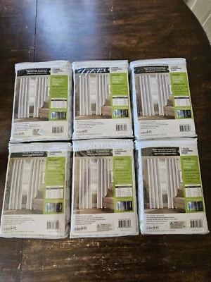 Lote de 6 paneles de cortinas geométricas geométricas Colordrift Petite 52x84 oscurecimiento de habitación Foto 1 de 4