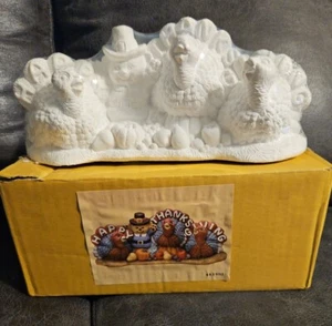 Paint By Numer Plaster Figure Thanksgiving Turkey Teddy Bear Pilgrim New - Picture 1 of 11