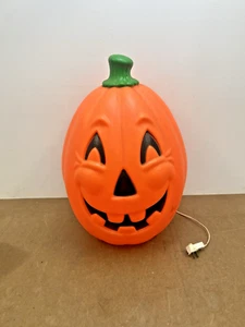 Vintage BLOW MOLD HALLOWEEN PUMPKIN Jack O Lantern yard decor art General Foam - Picture 1 of 8