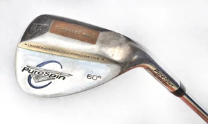 PureSpin Diamond Faced 60° Tungsten Sole Lob Wedge Steel Shaft 36" Original Grip - Picture 1 of 5