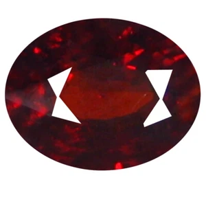 Pietra preziosa naturale Spessartine rosso arancione forma ovale abbagliante 1,11 ct (7 x 5 mm) - Foto 1 di 1