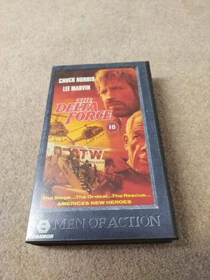 THE DELTA FORCE VHS, Chuck Norris, Lee Marvin, Men Of Action 1986 - Image 1 of 3