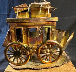 Volkskunst Metall Postkutsche Skulptur Abilene Kansas Logo 8x6x6 - Bild 1 von 7