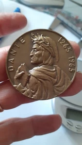 Medaglia  Dante Alighieri Felix Ravenna Mm 45 Autore Viola - Imagen 1 de 6