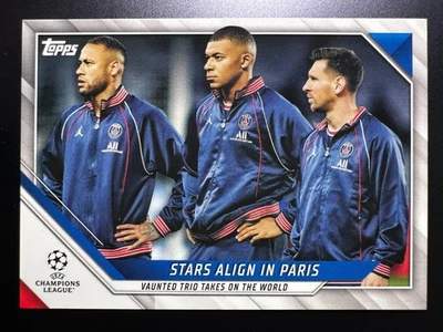 2021-22 Topps UCC Stars Align In Paris Base - Lionel Messi Kylian Mappe Neymar - Bild 1 von 2