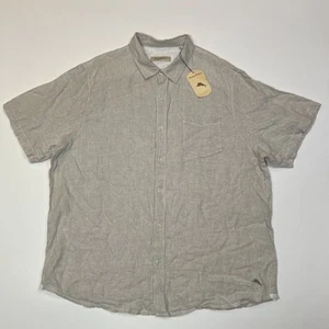 Tommy Bahama Herren Leinen Hemd Größe 2XL XXL Natur Beige Kurzarm Knopfleiste - Bild 1 von 13