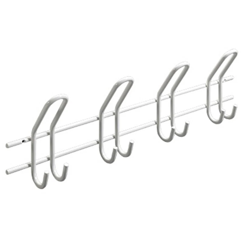 Garderobenleiste 4 Haken, 575 x 165 x 75mm, Stahl, weiß, B-Ware leicht verkratzt - Bild 1 von 1