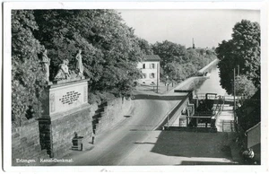 Foto-AK ERLANGEN Kanal-Denkmal, Straße, Vogelschau 1934 - Picture 1 of 1