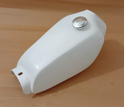 Yamaha XT 250 3Y3 4Y1 1980-1990 Tanque de combustible gasolina aluminio pintado blanco + tapa Foto 1 de 4