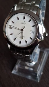 1997 OMEGA SEAMASTER 120 36mm 196.1501 Bracelet Date White Quartz Men's Watch - Picture 1 of 22