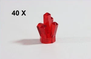 LEGO® Trans-Red Rock 1 x 1 Crystal 5 Point [40 Pieces] ID 52 .. - Picture 1 of 6