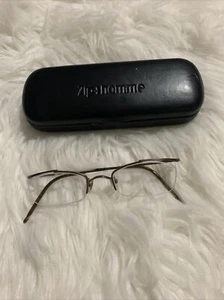 zip homme unisex eyeglasses frame pure titanium z0185 made in japan hard case in - Picture 1 of 11