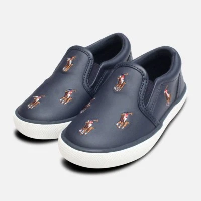 Zapato Polo Bal Harbour azul marino Ralph Lauren para niños Foto 1 de 4