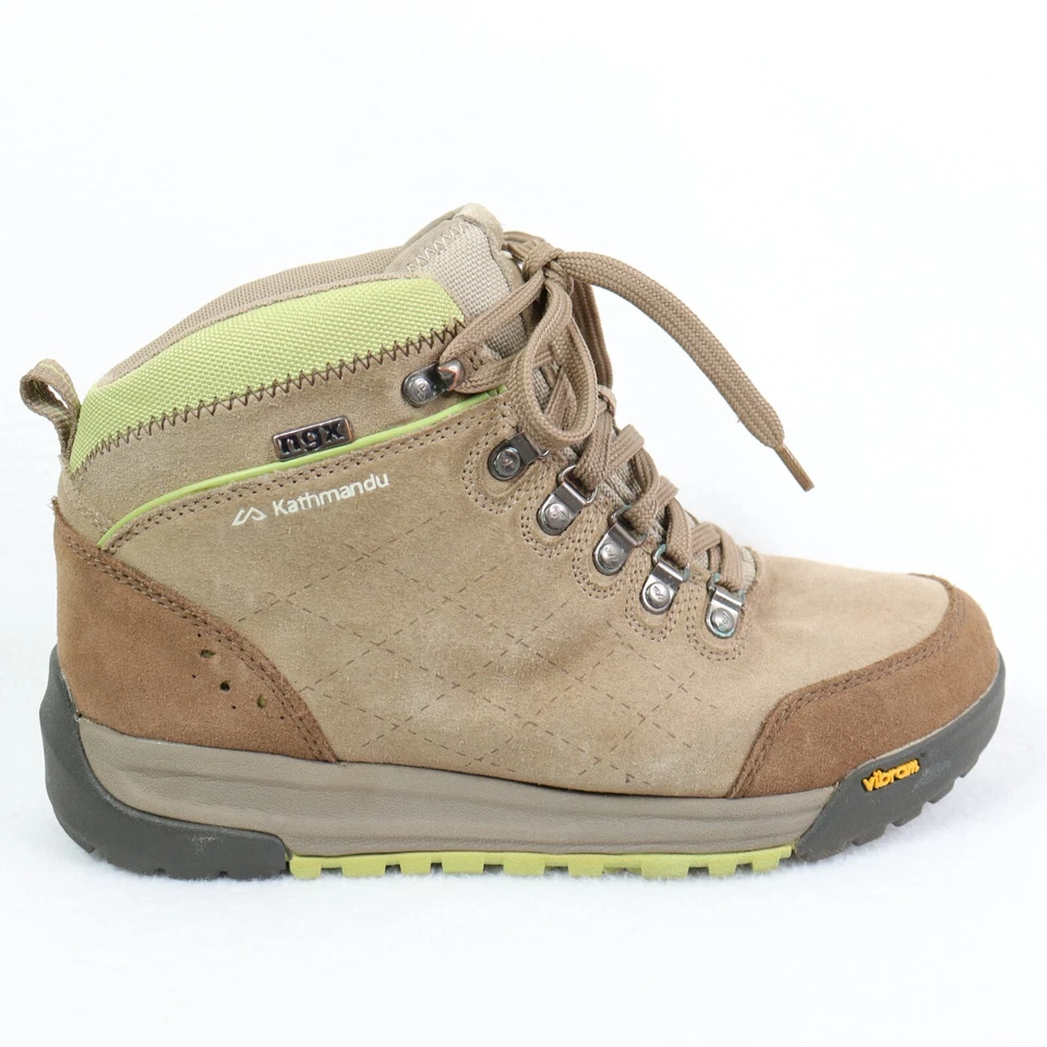 Botas de Senderismo Katmandú Vibram para Mujer Talla 39 Gamuza Beige Marrón Verde Tieton NGX Foto 1 de 4