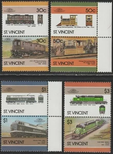 1986 St. Vincent SC# 961-964 - Locomotives - Types of 1985 - Pairs - M-NH - Picture 1 of 1
