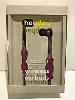 Heyday Wireless Earbuds Bluetooth 5.0 Enabled Purple  New - Image 1 of 4